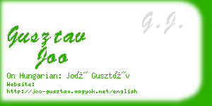 gusztav joo business card